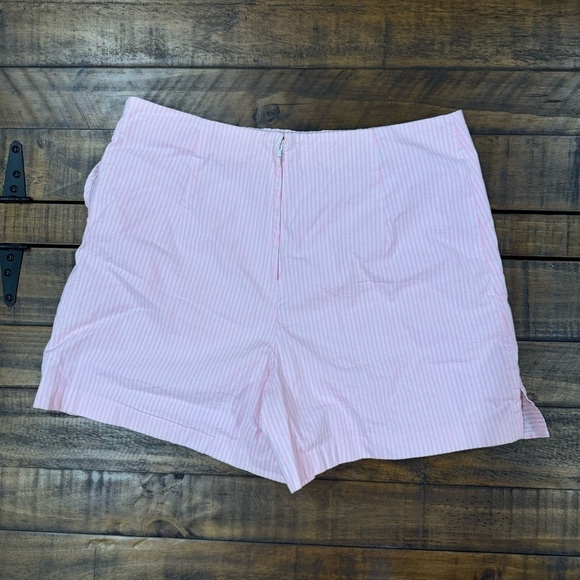 Lilly Pulitzer Faye Seersucker Capri Coral Pink Preppy Ruffle Feminine Skort 10 - Picture 8 of 15